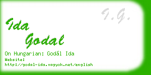 ida godal business card